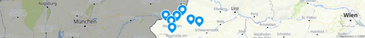 Map view for Pharmacies emergency services nearby Gurten (Ried, Oberösterreich)